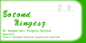 botond mingesz business card
